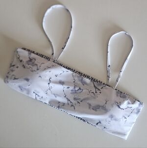 Marbled Bandeau Bikini Top